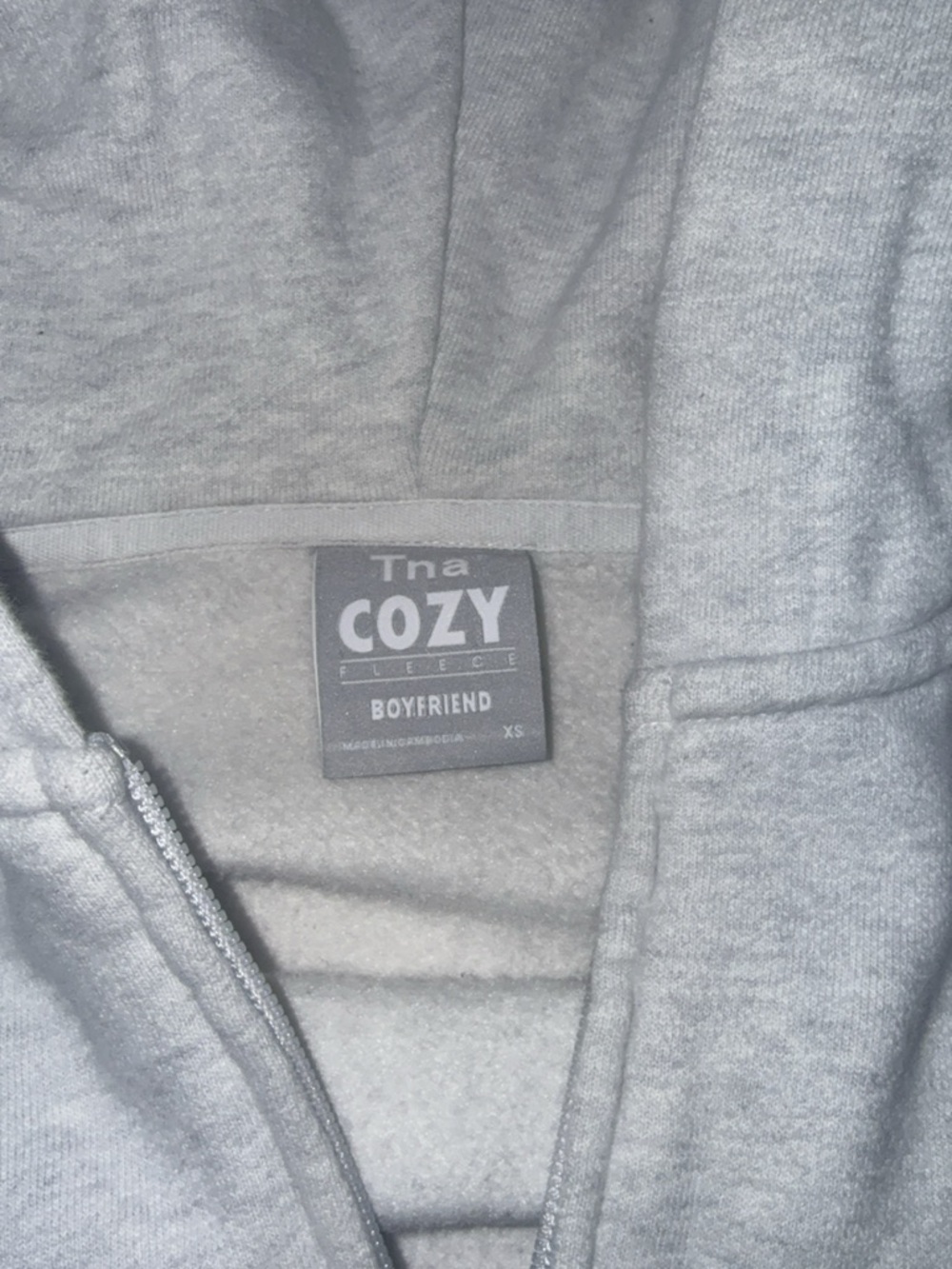 TNA Cozy Fleece Boyfriend Hoodie - Heather Gray